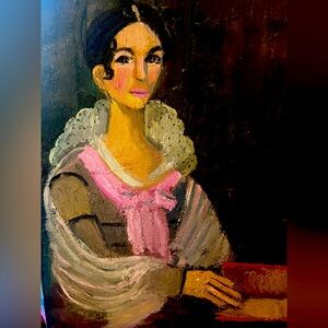 Vintage Lady with Book